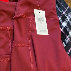 Burgundy leggings